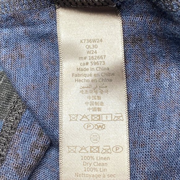 John Varvatos Men's Wooster V-Neck Tee – Size S – Midnight Blue Burnout - Picture 7 of 7